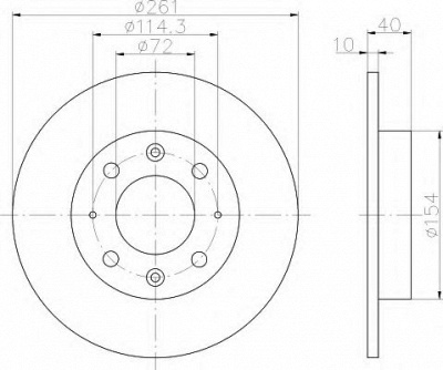 HELLA 8dd355107371 -  Тормозной диск