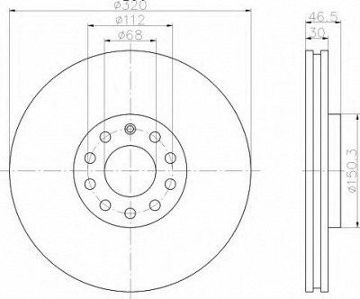 HELLA 8dd355107631 -  Тормозной диск