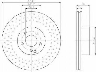 HELLA 8dd355107941 -  Тормозной диск