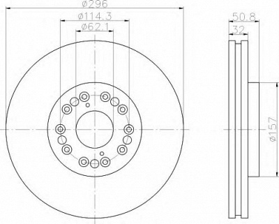 HELLA 8dd355107971 -  Тормозной диск