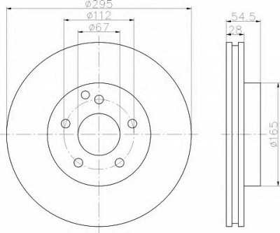 HELLA 8dd355108781 -  Тормозной диск