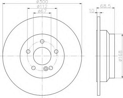 HELLA 8dd355108831 -  Тормозной диск