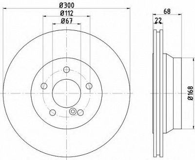 HELLA 8dd355108861 -  Тормозной диск