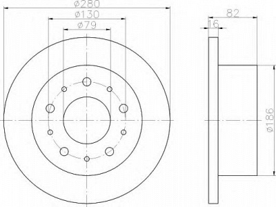 HELLA 8dd355108981 -  Тормозной диск
