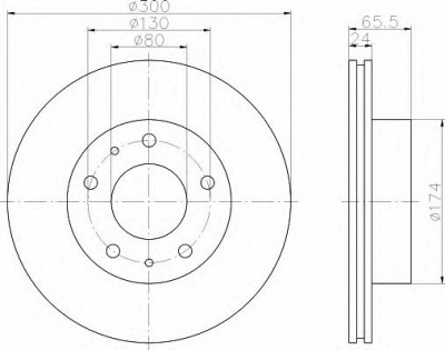 HELLA 8dd355109021 -  Тормозной диск