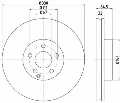 HELLA 8dd355109431 -  Тормозной диск