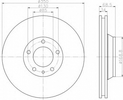 HELLA 8dd355109781 -  Тормозной диск
