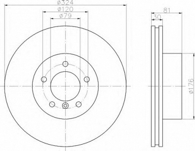 HELLA 8dd355109961 -  Тормозной диск