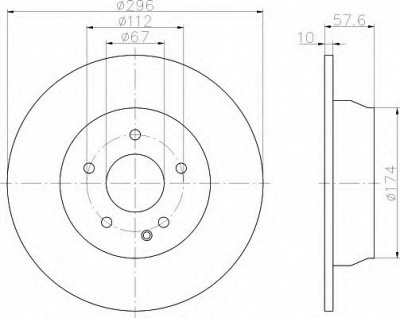HELLA 8dd355110091 -  Тормозной диск