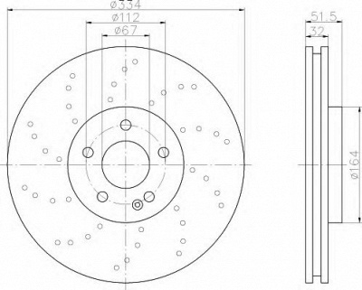 HELLA 8dd355110141 -  Тормозной диск