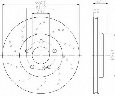 HELLA 8dd355110151 -  Тормозной диск