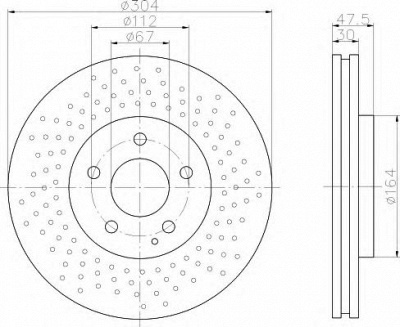 HELLA 8dd355110161 -  Тормозной диск