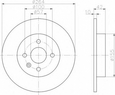 HELLA 8dd355110271 -  Тормозной диск