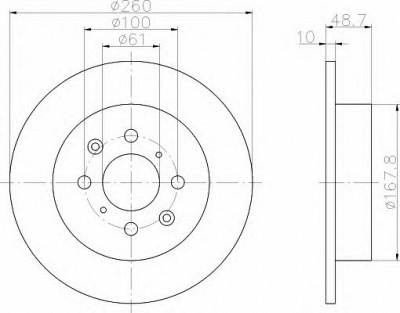 HELLA 8dd355110331 -  Тормозной диск