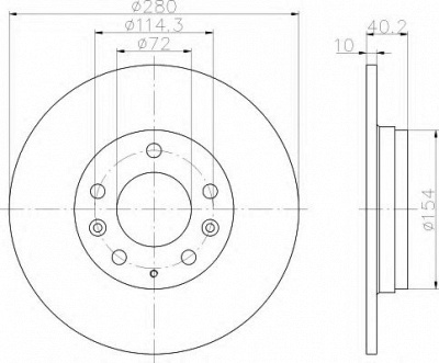 HELLA 8dd355110381 -  Тормозной диск