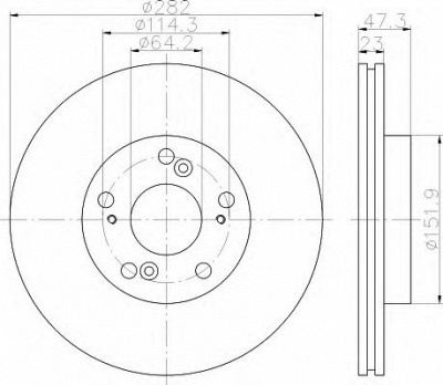 HELLA 8dd355110631 -  Тормозной диск