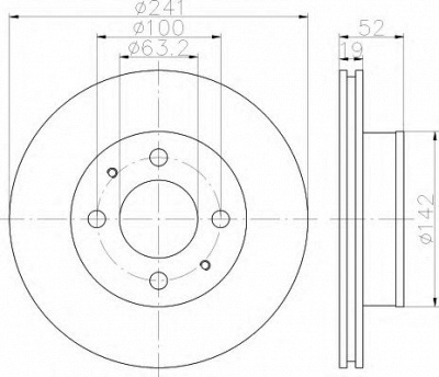 HELLA 8dd355110641 -  Тормозной диск