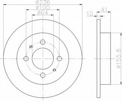 HELLA 8dd355110651 -  Тормозной диск