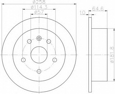 HELLA 8dd355110681 -  Тормозной диск