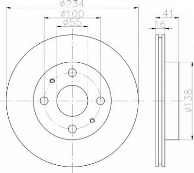 HELLA 8dd355110701 -  Тормозной диск