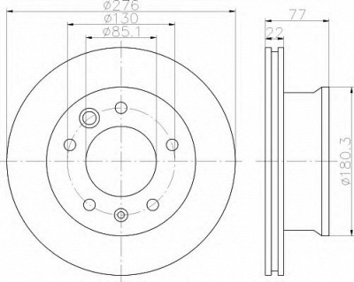 HELLA 8dd355111001 -  Тормозной диск