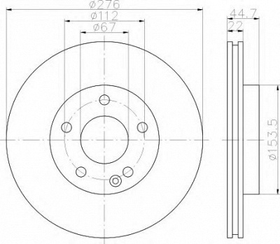 HELLA 8dd355111061 -  Тормозной диск