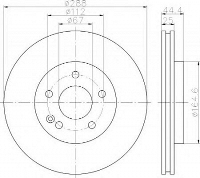 HELLA 8dd355111081 -  Тормозной диск