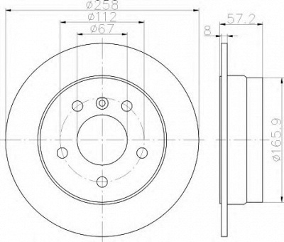 HELLA 8dd355111101 -  Тормозной диск