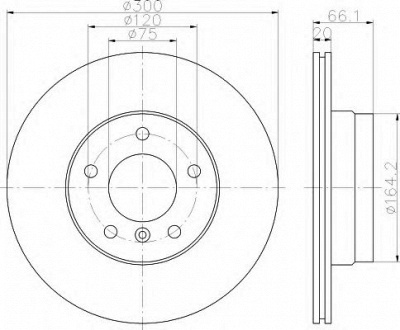 HELLA 8dd355111281 -  Тормозной диск