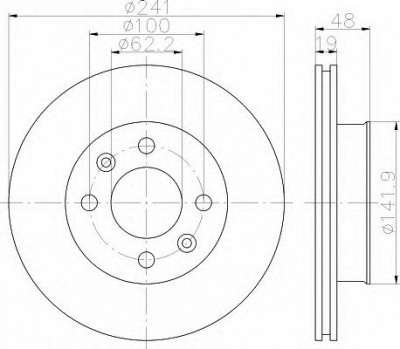 HELLA 8dd355111431 -  Тормозной диск