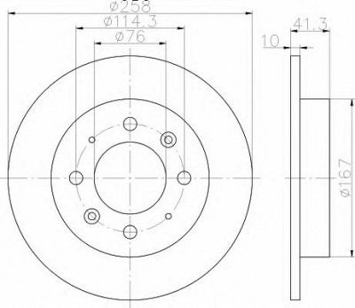 HELLA 8dd355111451 -  Тормозной диск