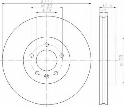 HELLA 8dd355111481 -  Тормозной диск