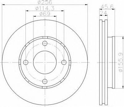 HELLA 8dd355111511 -  Тормозной диск