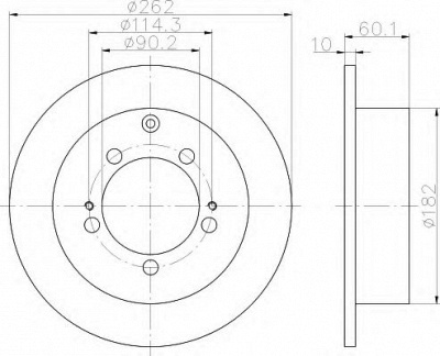 HELLA 8dd355111721 -  Тормозной диск