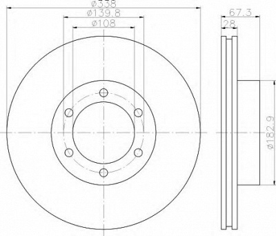 HELLA 8dd355111861 -  Тормозной диск