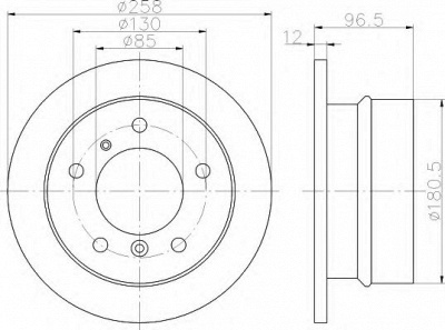HELLA 8dd355111881 -  Тормозной диск