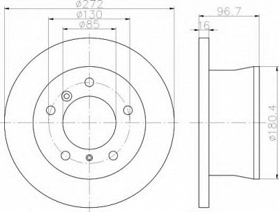 HELLA 8dd355111901 -  Тормозной диск