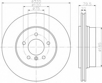 HELLA 8dd355112251 -  Тормозной диск