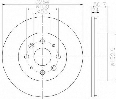 HELLA 8dd355112781 -  Тормозной диск