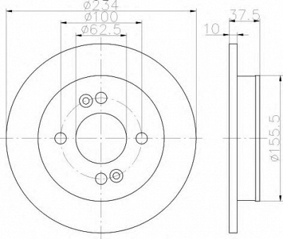 HELLA 8dd355112801 -  Тормозной диск