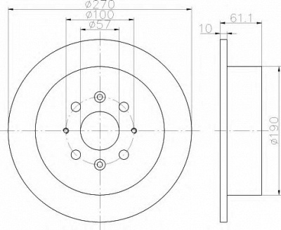 HELLA 8dd355112831 -  Тормозной диск