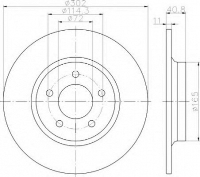 HELLA 8dd355112901 -  Тормозной диск