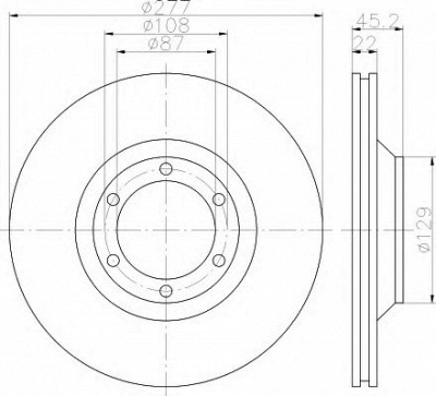 HELLA 8dd355113041 -  Тормозной диск
