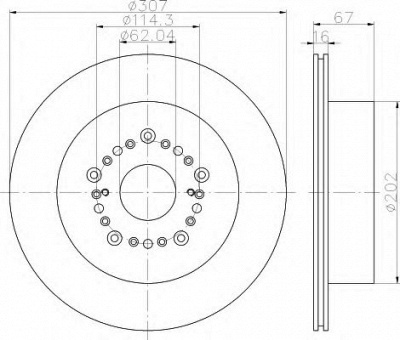 HELLA 8dd355113151 -  Тормозной диск