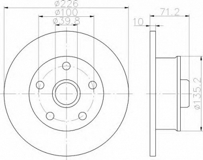 HELLA 8dd355113411 -  Тормозной диск