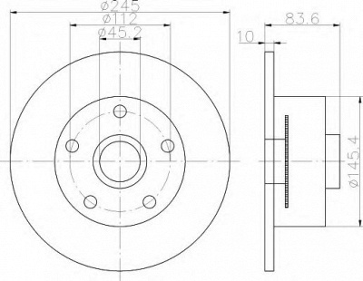 HELLA 8dd355113471 -  Тормозной диск