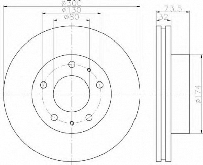 HELLA 8dd355113701 -  Тормозной диск