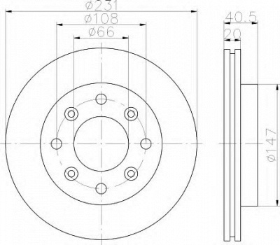 HELLA 8dd355113801 -  Тормозной диск