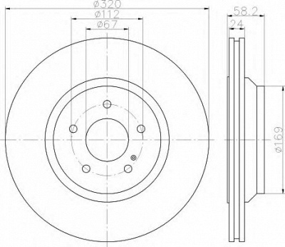 HELLA 8dd355113991 -  Тормозной диск