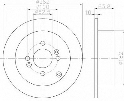 HELLA 8dd355114011 -  Тормозной диск